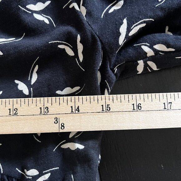 Anthropologie Maeve Winona Babydoll Tunic Top Black White Cotton 3/4 Sleeve Sz S - Picture 11 of 14